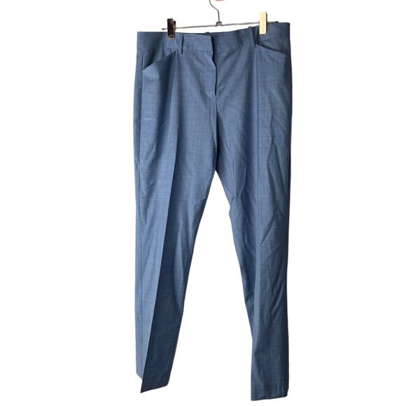 Theory Cornflower Blue Straight Ankle Trouser Pants Size 6 - Picture 5 of 5